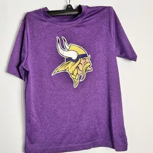 NFL Minnesota Vikings Youth Short Sleeve Graphic T-Shirt Purple Sm 6/7 *Read‎